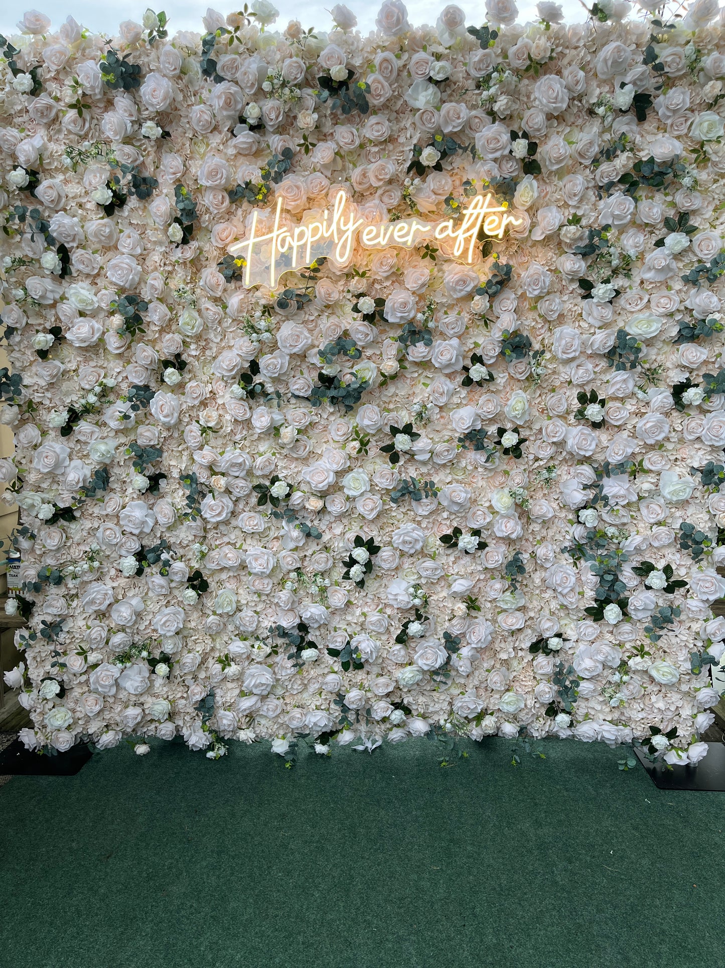 Blush Cream Premium Rose Flower Wall in Dubuque, Iowa & Surrounding Areas