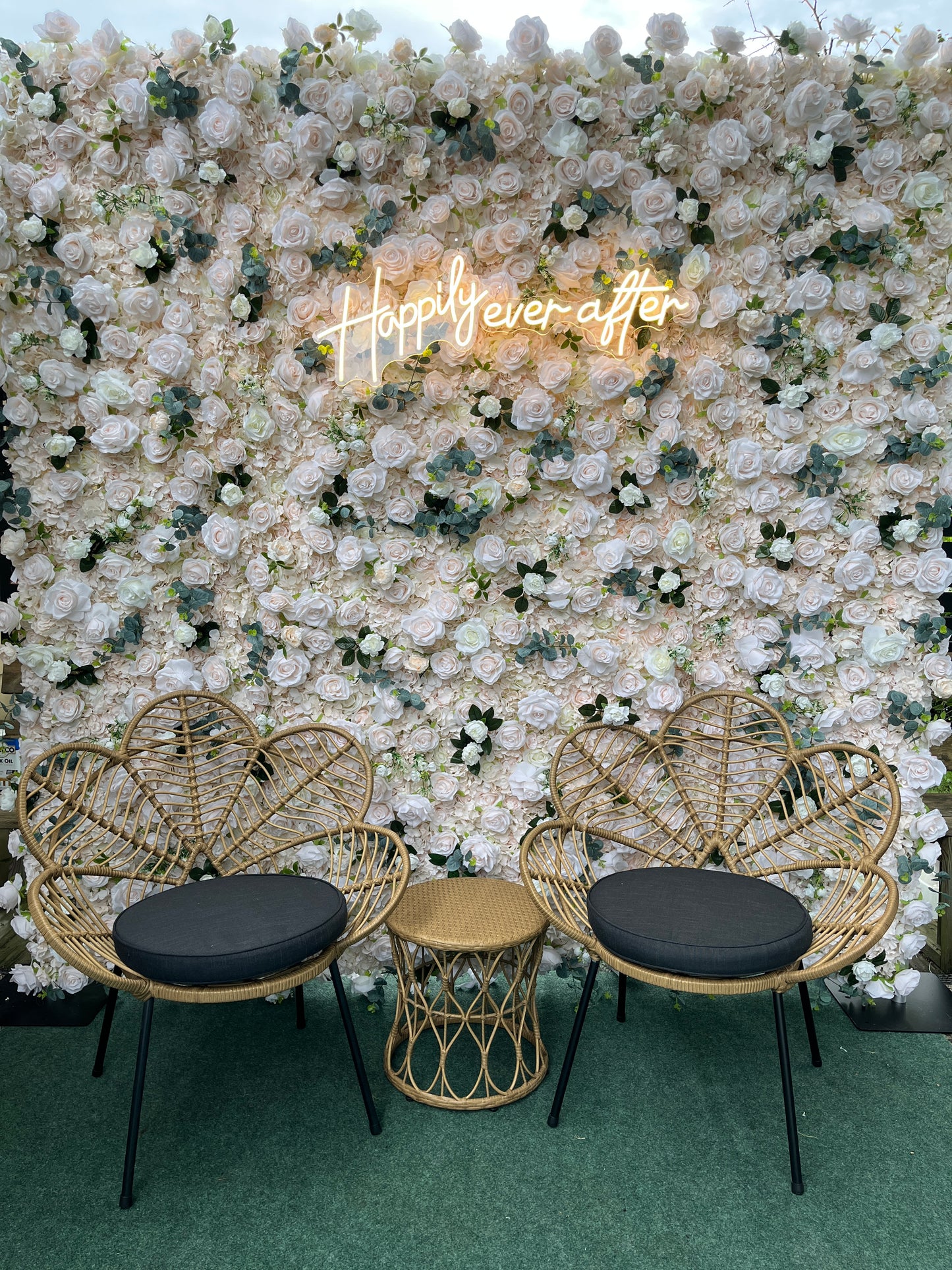 Blush Cream Premium Rose Flower Wall in Dubuque, Iowa & Surrounding Areas